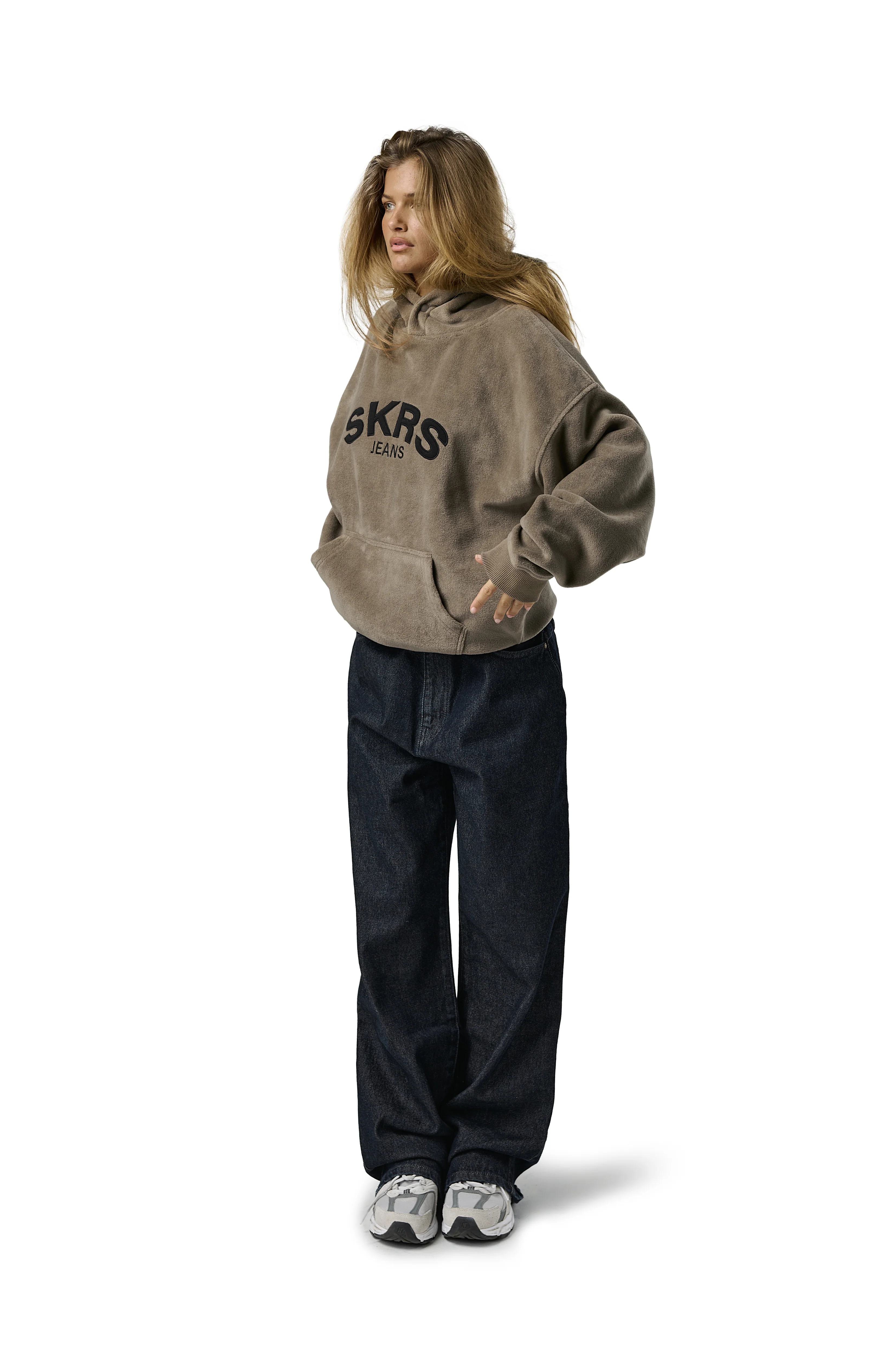 SKRS Fleece Hoodie in Otter - Image 8